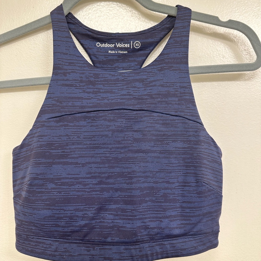 Outdoor Voices TechSweat™ Crop Top / Move Free Crop Top - Navy Blue